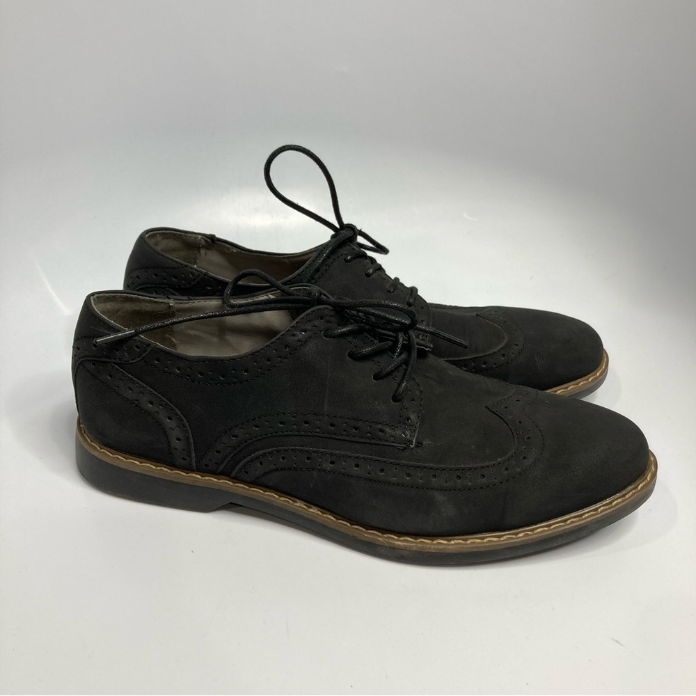 Reserved footwear wingtip shoes‎ faux suede black size 9.5
